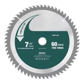 Laifucam 445051773702 7-1/4 Inch 60-tooth Finishing Cutting Saw Blade For Wood Chipboard Plywood Atb