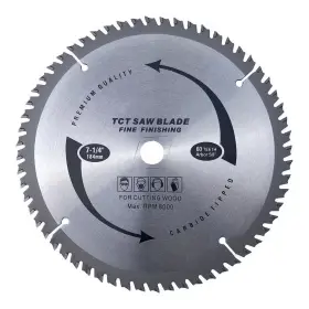 Laifucam 744110414394 7-1/4 Inch 60-tooth Wood Cutting Circular Saw Blade Atb Anti-kickback Shoulder Ex
