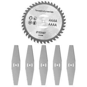 Lakeforest 737547595347 6pcs High Carbon Steel Alloy Weed Cutter Attachments 5pcs Metal Blades 1pc Saw