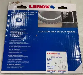 21881 Lenox 7-1/4 Inch 40t Titanium-carbide Tipped Steel Cutting Saw Blade #b-12