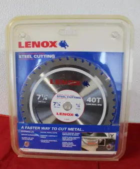 21894 Lenox 7-1/4 Inch 40t Titanium-carbide Tipped Steel Cutting Saw Blade-#21894