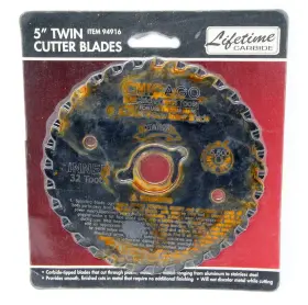 94916 Lifetime Carbide Chicago Electric Double Cut Saw Blades 5 Inch New Sealed Nos