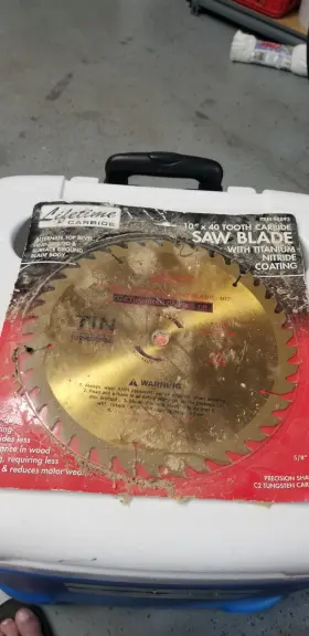 Wta10080p Lifetime Carbide 10 Inch X 5/8 Arbor 40 Tooth Tipped Saw Blade Nip