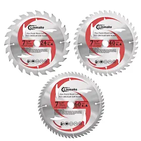 Ly003 Linmake 7 1/4 Inch Circular Saw Blade With 5/8 Arbor 3 Pack Combo Tct Atb General Cutti