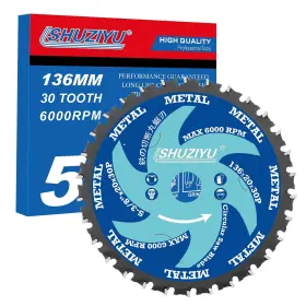 Lshuziyu 791370202377 5-3/8 Inch 136mm -30t Ferrous Metals Cutting Circular Saw Blade Arbor 20mm With