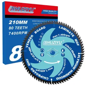 Lshuziyu 791370204180 8 1/4 Inch 210mm -80t Arbor 5/8 -diamond Smooth Cut Coating. Circular Saw