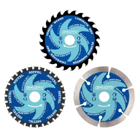Lshuziyu 797444712551 3-3/8 Inch 85mm Stone. Wood Metal Cutting Circular Saw Blade 3 Pcs Set Arbor