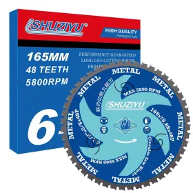 Lshuziyu 797444713008 6-1/2 Inch 165mm -48t Arbor 5/8 -diamond. Metal Cutting Circular Saw Blade Fer