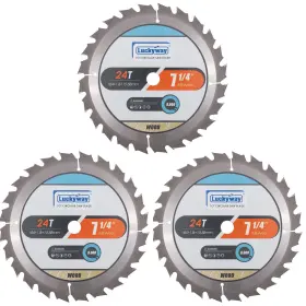 00135 Luckyway 7-1/4 Inch Circular Saw Blade 24t Framing With 5/8 3 Black