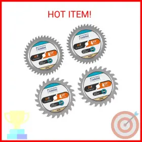 Luckyway 719209436052 4-1/2 Inch Circular Saw Blade 24t Farming And 40t Fine Finish With 3/8 In