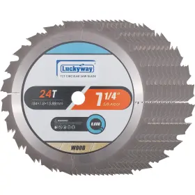 Luckyway 719209436328 10-pack 7-1/4 Inch 24t Framing With 5/8 Arbor Tct Circular Saw Blade F