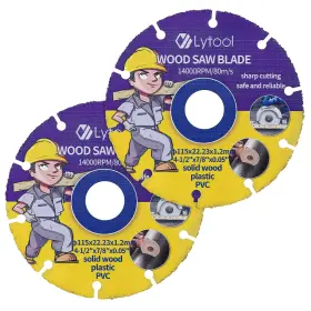 Lytool 445014234226 Wood Cutting Discs 4-1/2 Inch For Angle Grinder Woodworking Circular Saw Bla