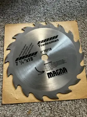 70719 Magna Tradesman 7-1/4 X18 Teeth Circular Saw Blade No