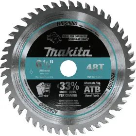 A-99932 Makita 088381490375 6-1/2 Inch 48t Carbide-tipped Cordless Plunge Saw Blade