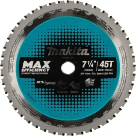 Makita 088381589895 7-1/4 In 45-tooth Carbide-tipped Max Efficiency Saw Blade Metal/general Purpose