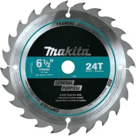 Makita 088381942768 6-1/2 Inch 24t Carbide-tipped Circular Saw Blade Framing Carbidetipped