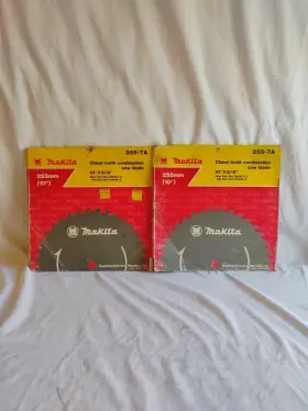 255-7a Makita Pair Of Chisel Tooth Combination Blades. 10 Inch X 5/8