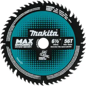 Makita 313036277231 6-1/2 Inch 56 Tpi Carbide Tipped Cordless Plunge Saw Blade For Wood/mdf/laminat