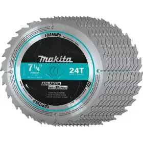 Makita 313036881841 7-1/4 Inch 24 Tpi Carbide-tipped Framing Blade 10-pack
