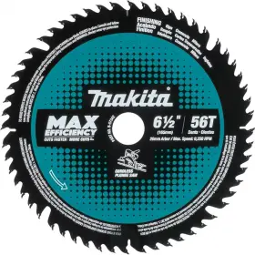 Makita 313042067093 6-1/2 Inch 56 Tpi Carbide Tipped Cordless Plunge Saw Blade For Wood/mdf/laminate