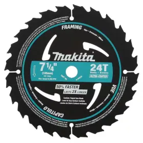 Makita 313047315304 7-1/4 Inch 24 Tpi Carbide-tipped Ultra-coated Framing Blade 10-pack