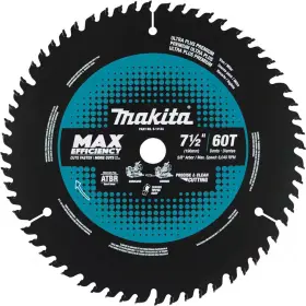 Makita 313100482400 7.5 In 60t Carbide Tipped Miter Saw Blade Thin Kerf 5/8 Arbor Fast Smooth Cuts