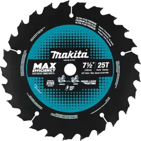 Makita 445036756751 7.5 In 25t Carbide Tipped Miter Saw Blade Thin Kerf 5/8 Arbor Fast Smooth Cuts