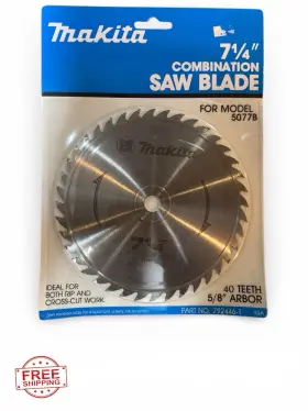 792446-1 Makita 7 1/4 Inch Combo Saw Blade 5/8 Arbor 40 Teeth For Model 5077b