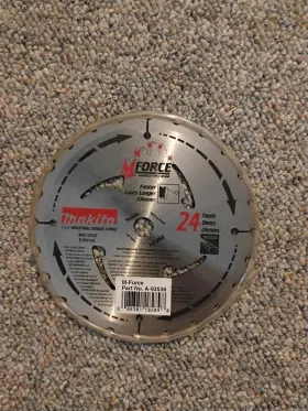Makita A-93538 M-force 7-1/4 In 24t Carbide Circular Saw Blade Wood