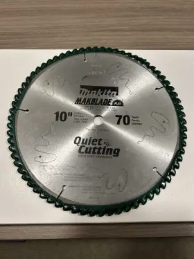 A-93550 Makita Saw Blade - Makblade Plus 10 Inch X 70 Tooth Part No. Quiet Cutting