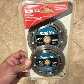 Makita A-94657 4-1/2 In Premium Turbo Rim Diamond Blade 2-pack Concrete