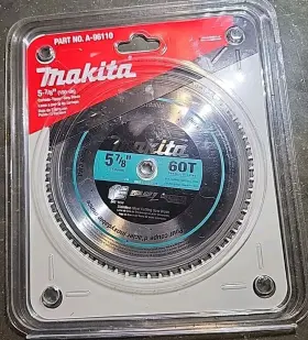 A-96110 Makita / 5 7/8 Inch With 60t. Carbide Tip Saw Blade