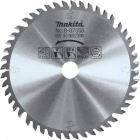 Sp6000j Makita B-07353 6.5 Inch 48 Tooth Tct Saw Blade For Circular