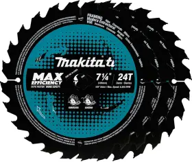 B-61656-3 Makita 7-1/4 Inch 24t Carbide-tipped Max Efficiency Circular Saw Blade Fr