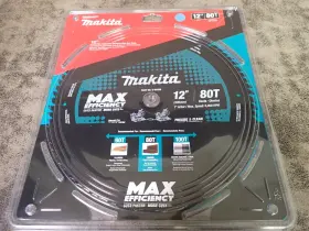 B-66999 Makita New 12 Inch X 80t 1 Arbor Carbide Tipped Miter Saw Blade