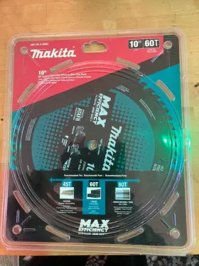 B-66961 Makita B66961 10 Inch 60t Carbide-tipped Max Efficiency Miter Saw Blade