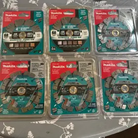 E-23329 Makita 4 1/2 Inch Diamond Blade Turbo Rim Groove Segmented General Purpose 6 Pks