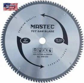 Mastec 313021912925 12-inch 100 Tooth Tcg For Aluminum And Non Ferrous Metals Cutting Saw Blade With