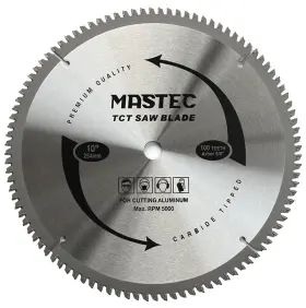 Mastec 675663407338 10inch 100t Carbide Tooth Tcg For Aluminum Saw Blade With 5/8inch Arbor