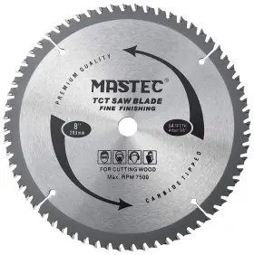 Mastec 726084305991 8 Inch 64 Tooth Circular Saw Blade Anti Kickback For Wood Cutting With 5/8