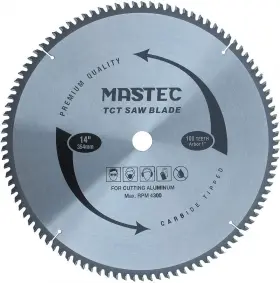 Mastec 750076763841 14-inch 100 Tooth Tcg For Aluminum And Non Ferrous Metals Cutting Saw Blade W