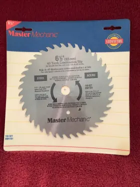118-927 Master Mechanic 6 1/2 Inch 40 Tooth Combination/rip Saw Blade Mm1101