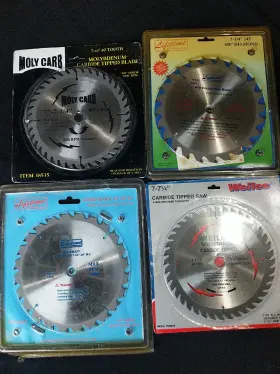 Master 792363462532 Lot Of 4 Weiles Lifetime Generic Carbide Circular Saw Blades 7 1/4 Inch