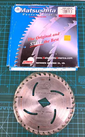 Ms61436cb Matsushita 6-1/2 Inch Circular Saw Blade 36 Tooth Japan Combi