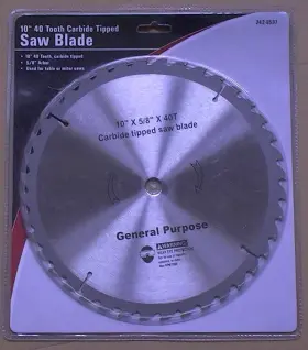 Menards 242-8597 10 Inch General Purpose Circular Saw Blade Carbide Tipped 40 Tooth