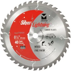 718121 Mercer Abrasives 765301710057 40tooth Atb Carbide Wood Cutting Blade With 81/2inch Diameter And 5/8inch