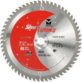 717147 Mercer Industries 765301710040 Abrasives 60-tooth Atb Carbide Wood Cutting Blade With 7-1/4- Inch