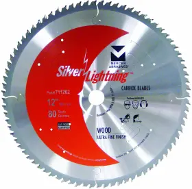 711202-12 Mercer Industries 765301710187 Inch X 1 5/8 80-tooth Carbide Blade For Wood Ultra-fine Finish