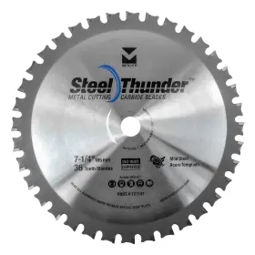 727141 Mercer Industries 765301728731 36-tooth Professional C-6 Carbide Blade For Mild Steel 7-1/4 Inch X