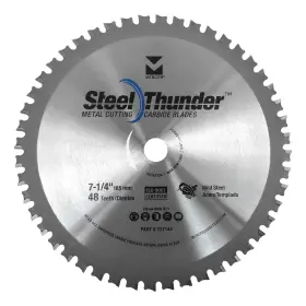 727144 Mercer Industries 765301728755 48-tooth Professional C-6 Carbide Blade For Mild Steel 7-1/4 Inch X
